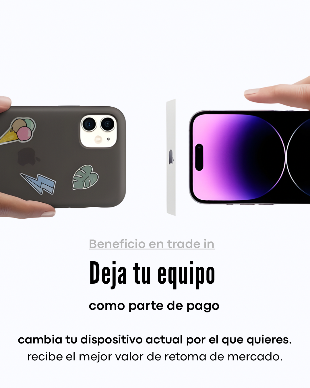 Deja tu equipo como parte de pago